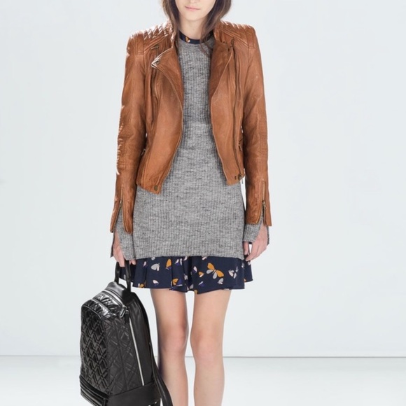 Zara Trafaluc Leather Jacket - Picture 8 of 9